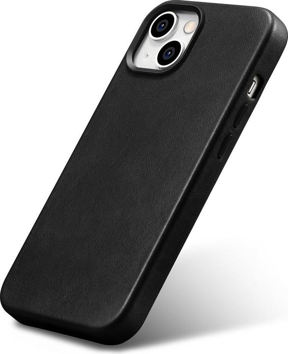 Produktbild iCarer oil wax Premium Ledertasche iPhone 14 Plus Magnetische Ledertasche mit magSafe Schwarz (WMI14 (Apple iPhone 14 Plus)