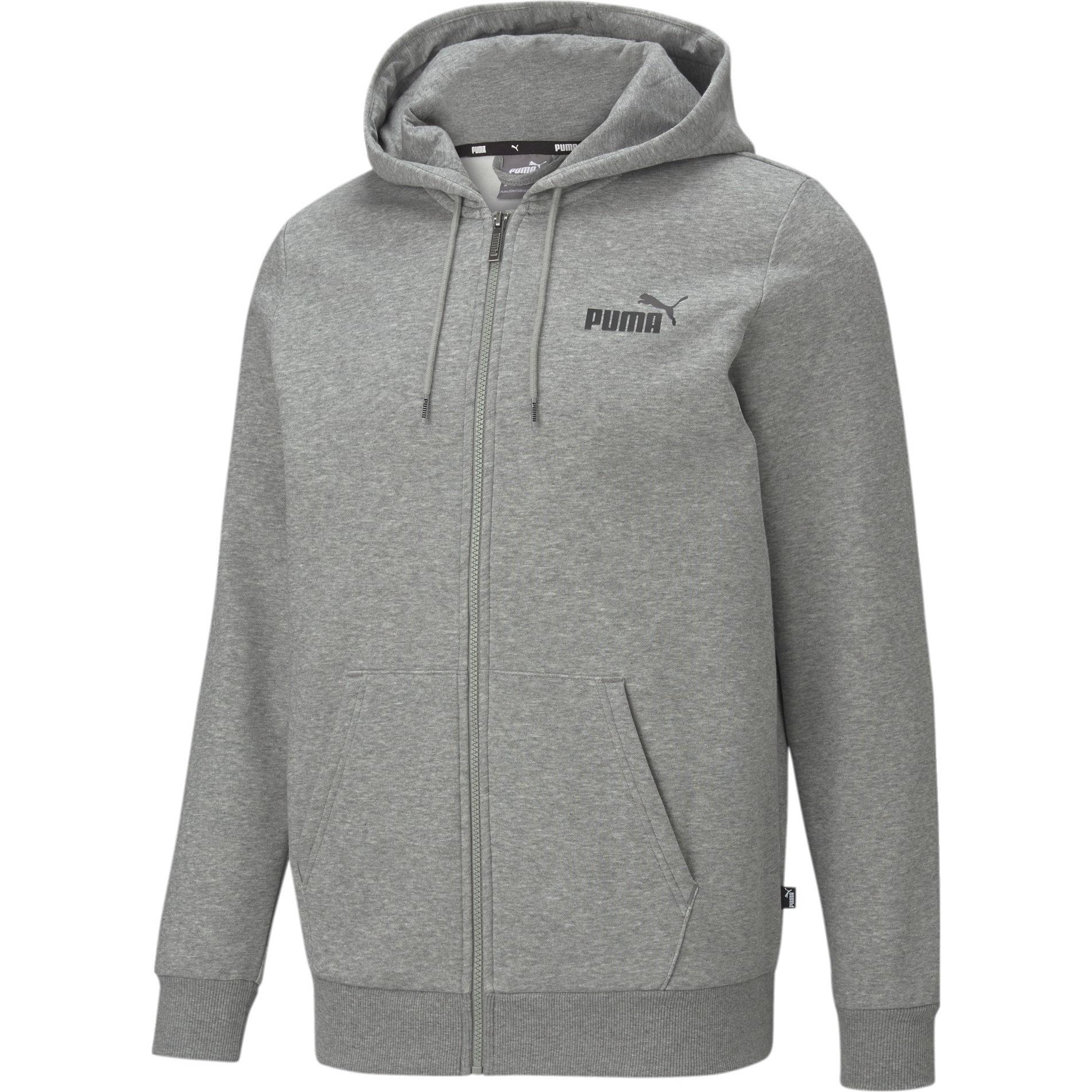 Puma, Herren, Pullover, ESS Small Logo FZ Hoodie-586702, Grau, (M)