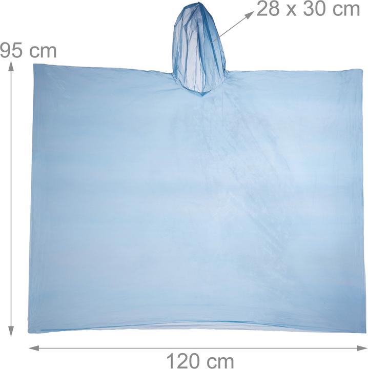 Actual product image Relaxdays Rain Poncho Set of 10