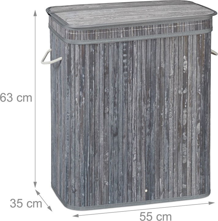 Actual product image Relaxdays Lidded Laundry Hamper (95 l)