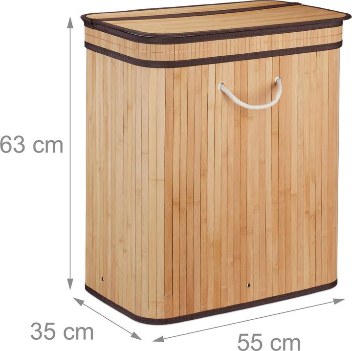 Actual product image Relaxdays Lidded Laundry Hamper (95 l)