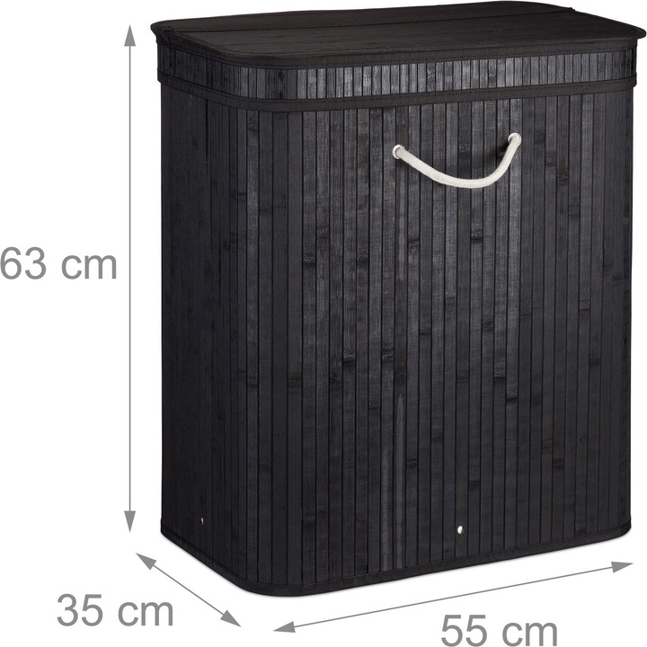 Immagine prodotto Relaxdays Cesto portabiancheria con coperchio (95 l)