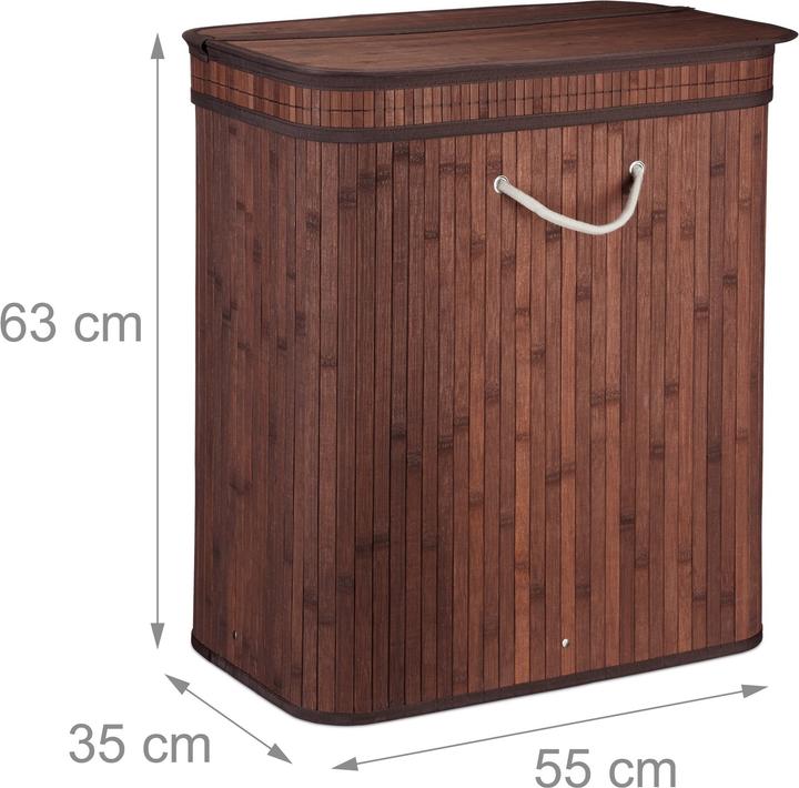 Actual product image Relaxdays Lidded Laundry Hamper (95 l)