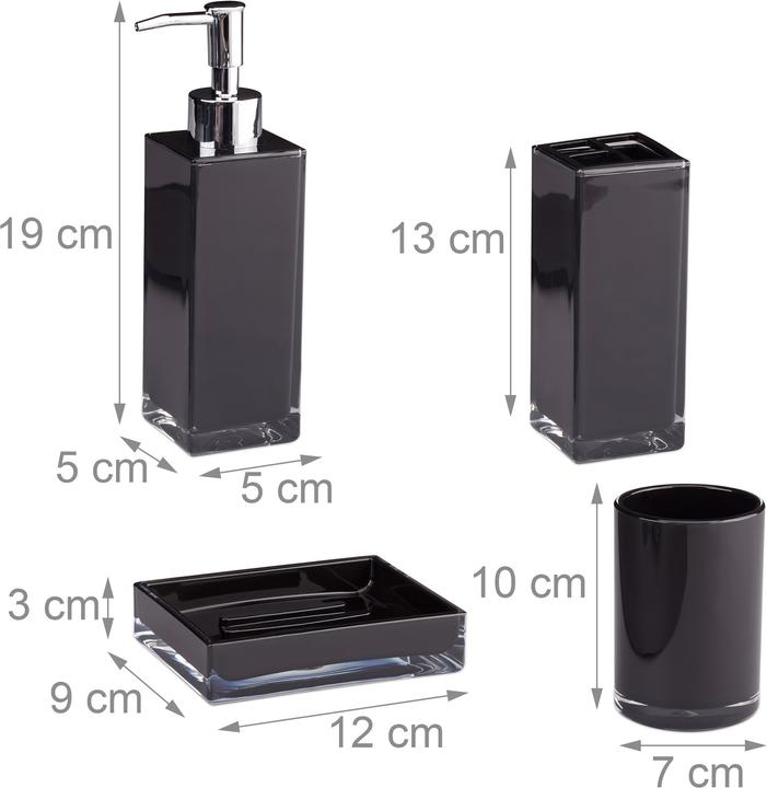 Immagine prodotto Relaxdays Set da 4 pezzi di accessori da bagno