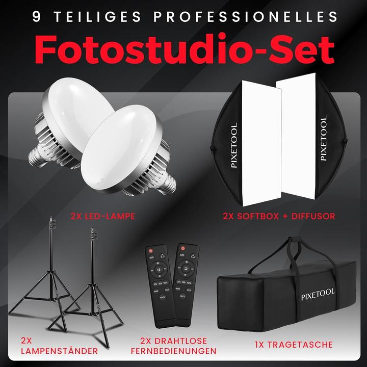 Actual product image Pixetool Softbox-Set mit LED-Lampen (Soft boxes)