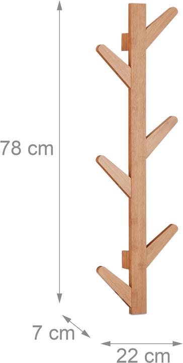 Actual product image Relaxdays Coat Rack with 6 Hooks