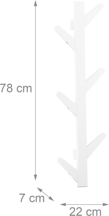 Actual product image Relaxdays Coat Rack with 6 Hooks