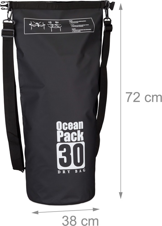 Immagine prodotto Relaxdays Zaino impermeabile Ocean Pack 30L (30 l)