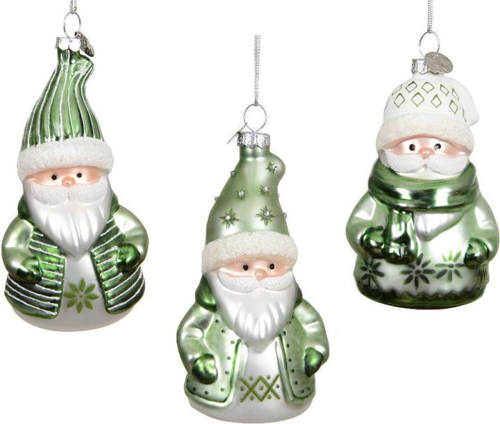 Nenurodyta Christmas Tree toy Santa, 11 cm, glass (1x)