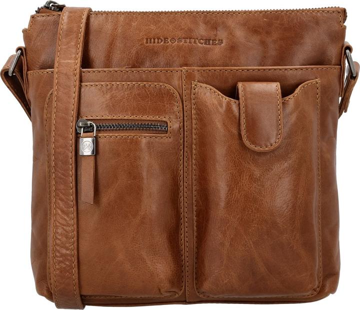 Micmacbags Hide & Stitches Porto Shoulder Bag - Brown - 100% Leather