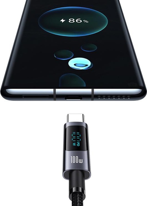 Produktbild EKO 100W Ladekabel Typ-C auf Lightning Modell Display SF mit LED-Bildschirm 1.2m (1.20 m, USB 3.2 Gen 1)