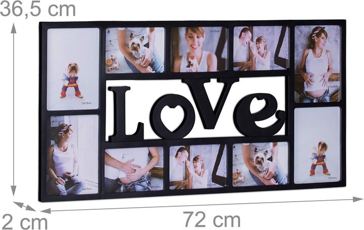 Produktbild Relaxdays Bilderrahmen LOVE (10 x 15 cm, 18 x 13 cm)