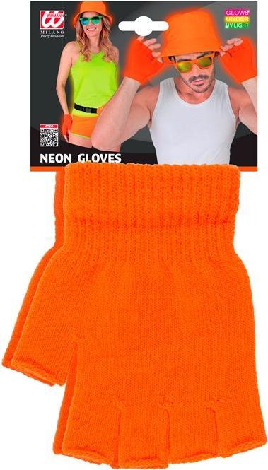 Produktbild Widmann Neon orange Fingerlose Woll Handschuhe