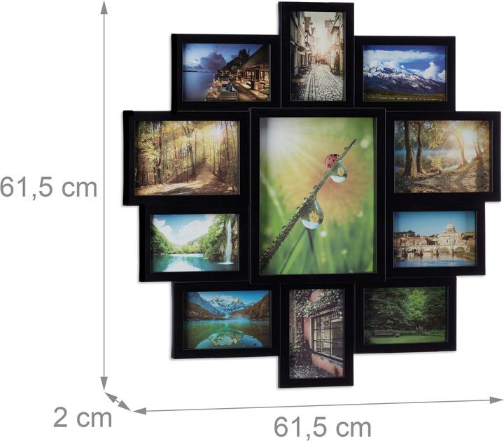 Immagine prodotto Relaxdays Cornice multipla per collage di 11 foto (13 x 18 cm, 10 x 15 cm, 20 x 25 cm)