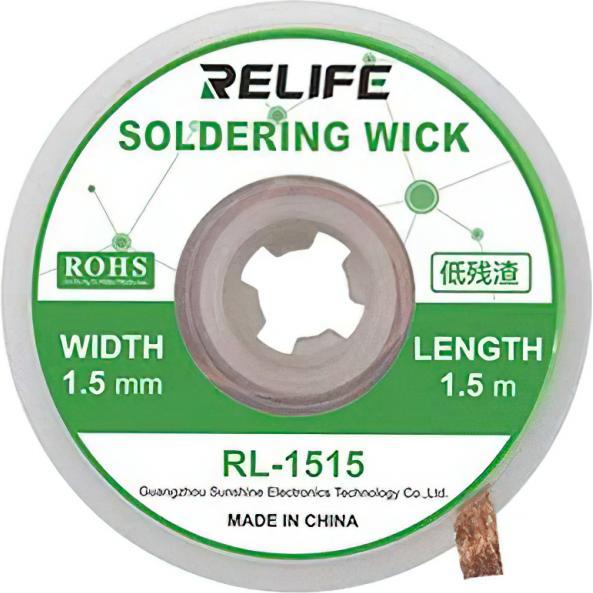 Relife Soldering Wick RL-1515, 1.5mm, 1.5m, Accessori per cellulare