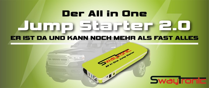 Actual product image Swaytronic All in One Jump Starter 2.0 (600 A, 18000 mAh)