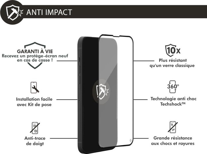 Actual product image Bigben Connected Glass screen protector (1 Piece, Apple iPhone 14 Pro)
