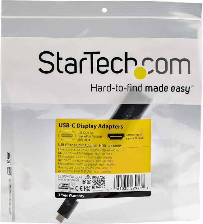 Actual product image StarTech USB-C to HDMI Adapter with HDR (HDMI, 6.70 cm)