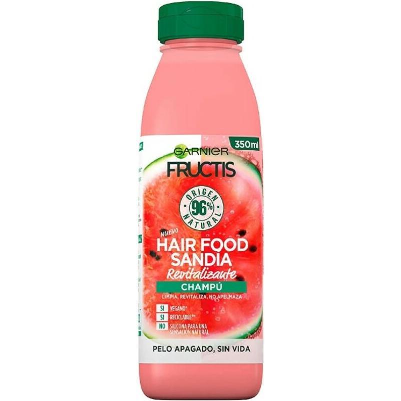 Garnier, Shampoo, FRUCTIS HAIR FOOD sandía champú revitalizante 350 ml (350 ml, Flüssiges Shampoo)