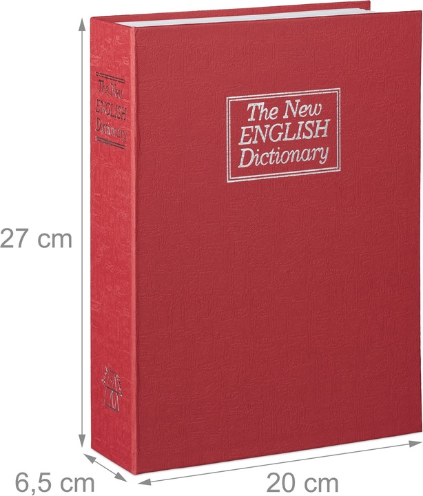 Relaxdays Large Lockable Book Safe