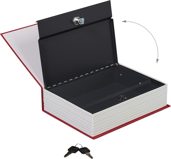 Actual product image Relaxdays Large Lockable Book Safe