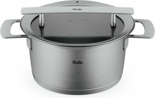 Actual product image Fissler Phi Collection Kookpan met Glasdeksel, 20cm (20 cm, Pot, Stainless steel)