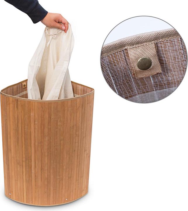 Produktbild Relaxdays Eckwäschekorb (60 l)
