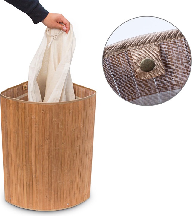 Immagine prodotto Relaxdays Cesto portabiancheria angolare (60 l)