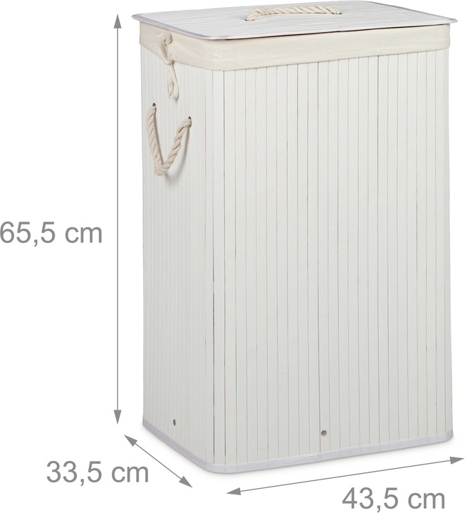 Immagine prodotto Relaxdays Cesto portabiancheria in bambù (83 l)