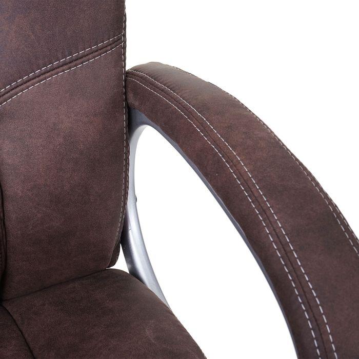 Produktbild Swisshandel24 Bürostuhl, Chefsessel Drehstuhl Schreibtischstuhl, Stoff/Textil - Wildlederimitat braun