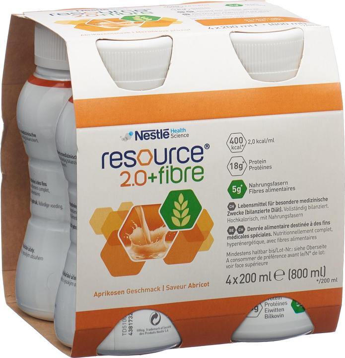 Image du produit Resource 2.0 Fibre alimentaire (Abricot, 4 x)
