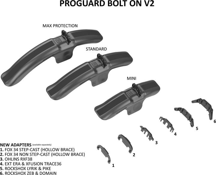 Actual product image RRP ProGuard Bolt On V2 Mini (Front mudguard)