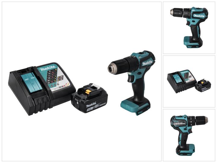 Productafbeelding Makita DHP 483 RT1 Accu-slagboormachine 18 V 40 Nm Borstelloos + 1x accu 5.0 Ah + lader