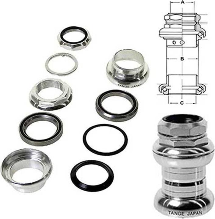 Actual product image Tange Thread headset 1" aluminum (silver)