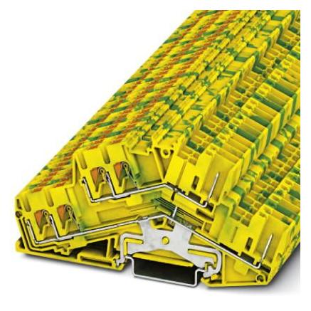 Phoenix Contact PTTBS 2,5-TWIN/2P-PE 3210606 Dubbele niveauklem 0,14 mm² 2,50 mm² Groen-Geel 50 st., Kabels + Stekkers, Groen