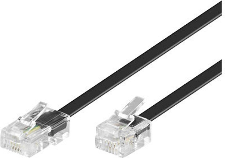 Actual product image MicroConnect Adapter cable RJ-11 to RJ-45, 1m Black