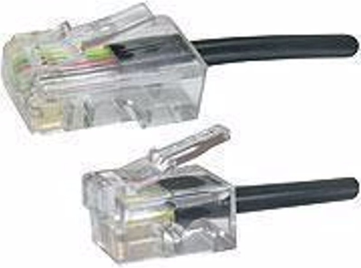 Actual product image MicroConnect Adapter cable RJ-11 to RJ-45, 1m Black