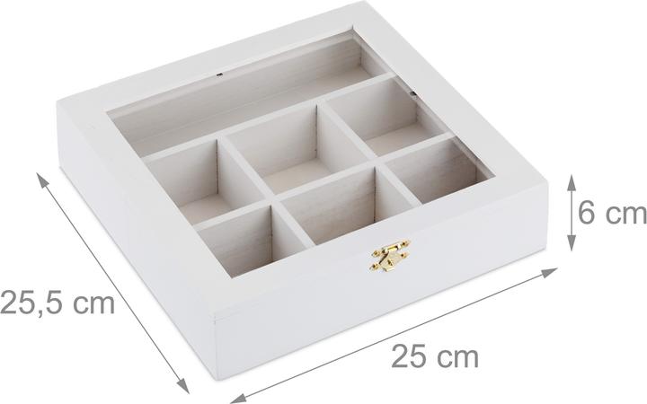 Image du produit Relaxdays Boîte à thé, bois