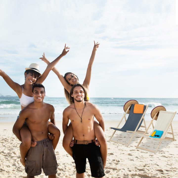 Actual product image Relaxdays Wooden Deckchair, Folding (93.50 cm)