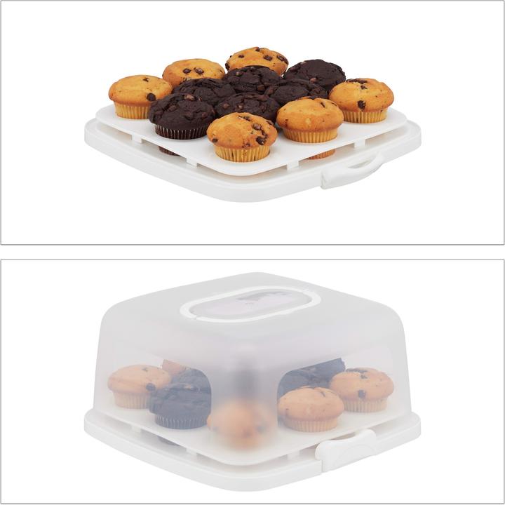 Actual product image Relaxdays Square Cake Carrier