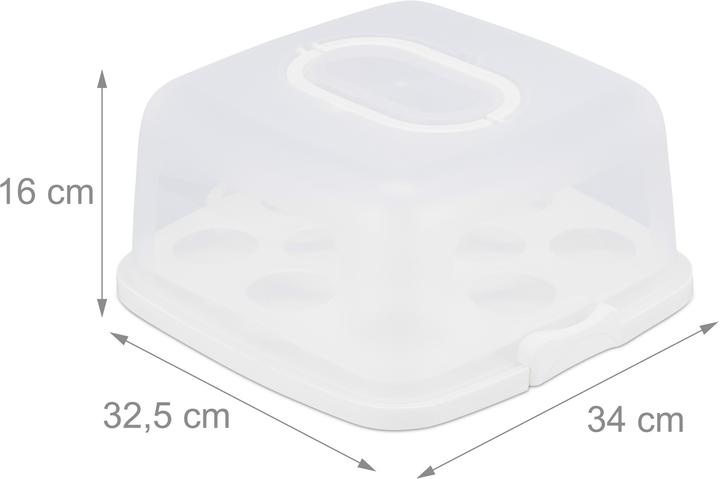 Actual product image Relaxdays Square Cake Carrier