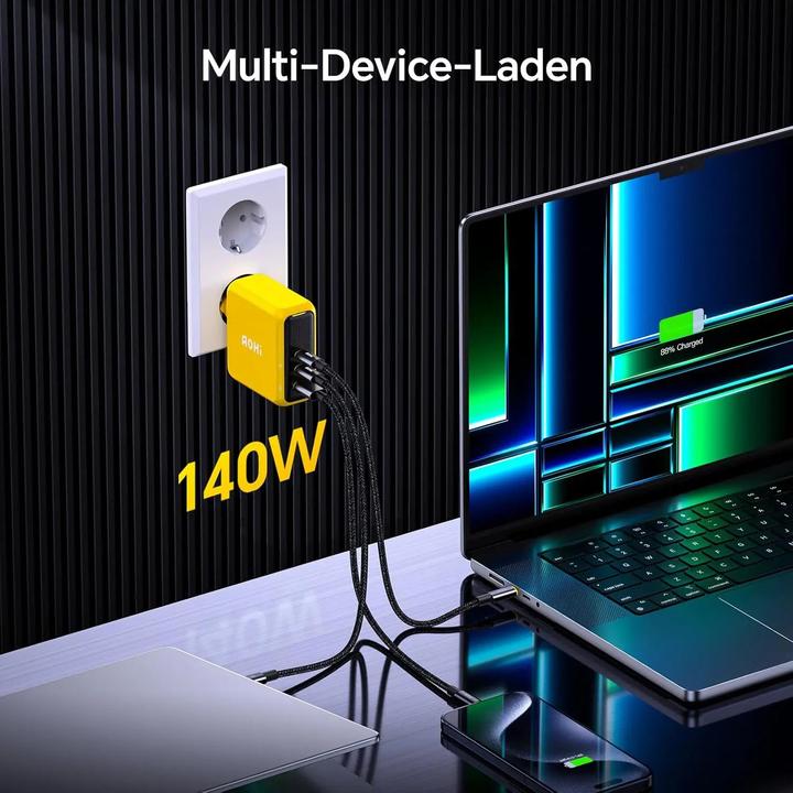 Image du produit Aohi Magcube PD 3-Port 140W - Charger (140 W, 3 ports)