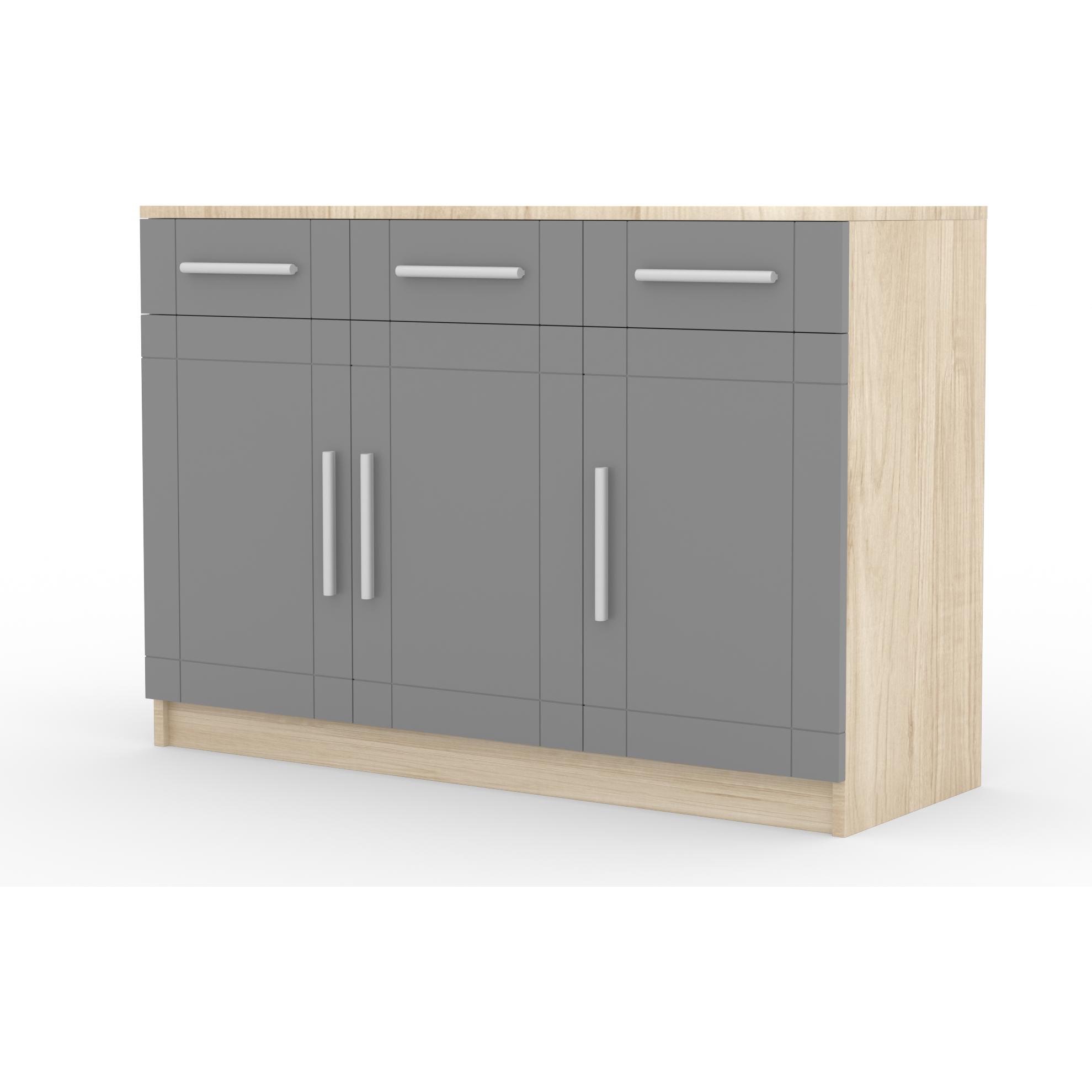 ADRK Furniture, Kommode + Sideboard, Kommode PARVIN (103.5 x 37 x 70 cm)