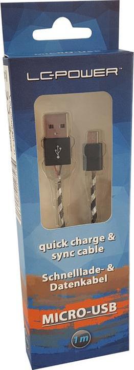Immagine prodotto LC-Power LC Cavo USB di alimentazione da USB (M) a Micro USB tipo B (M) (1 m, USB 2.0)