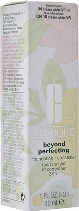 Actual product image Clinique Beyond Perfecting Foundation + Concealer (04 Cream Whip)