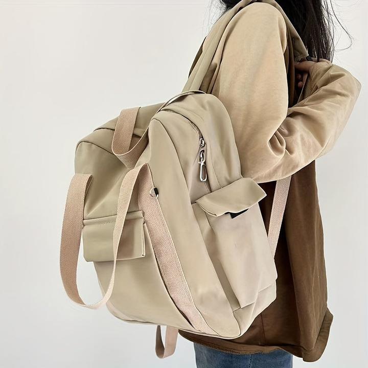 Actual product image Only-Bags.Store Minimalist oxford cloth backpack, college high school backpack, multipurpose large capacity