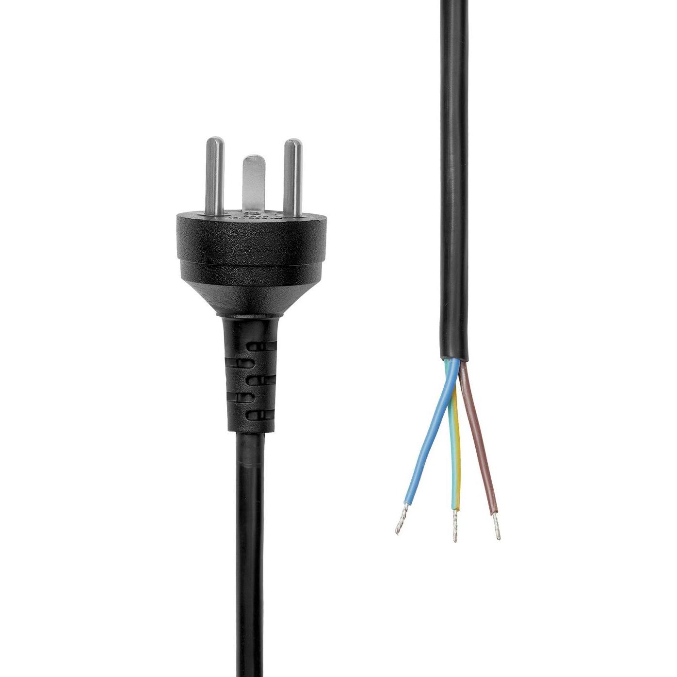 ProXtend Power Cord Denmark EDB to Open End 10M Black (10 m), Stromkabel