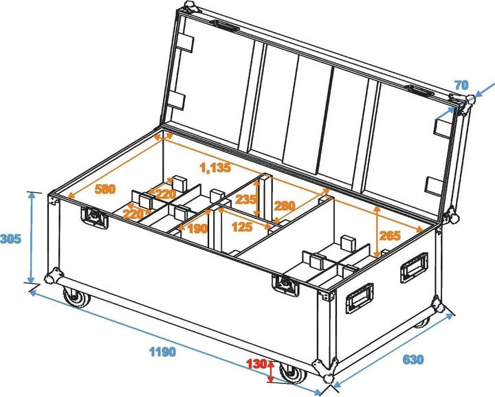 Produktbild Transport-Case f. 8x EUROLITE ML-56/ML-64 (Zubehör)