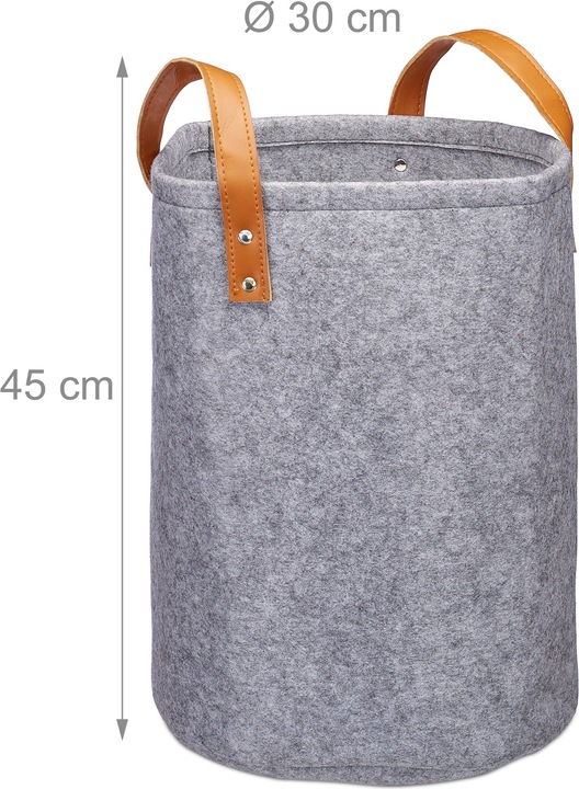 Image du produit Relaxdays Corbeille lessive, en feutre (28 l)