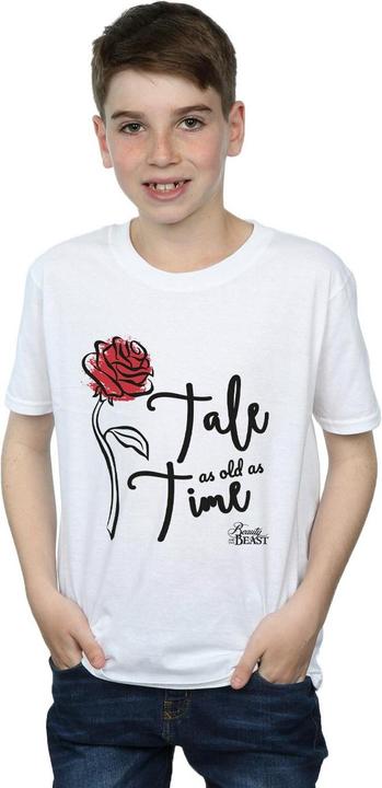 Actual product image Disney Boys Tale As Old As Time Rose T-Shirt (152, 158)